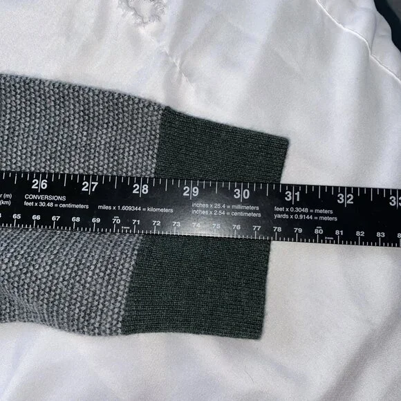 UNTUCKit 100% Merino Wool‎ 1/4 Zip Men's Pullover sweater Sz XL Green/Gray - Picture 5 of 8